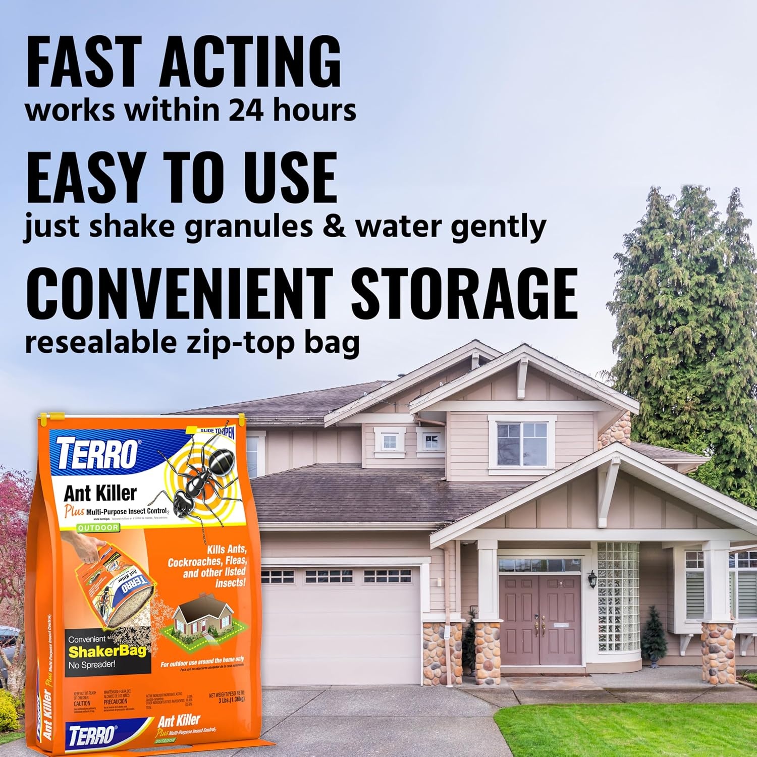 image:imageTERRO Ant Killer Plus MultiPurpose Insect Control 3 lb Shaker Bag1 Pack