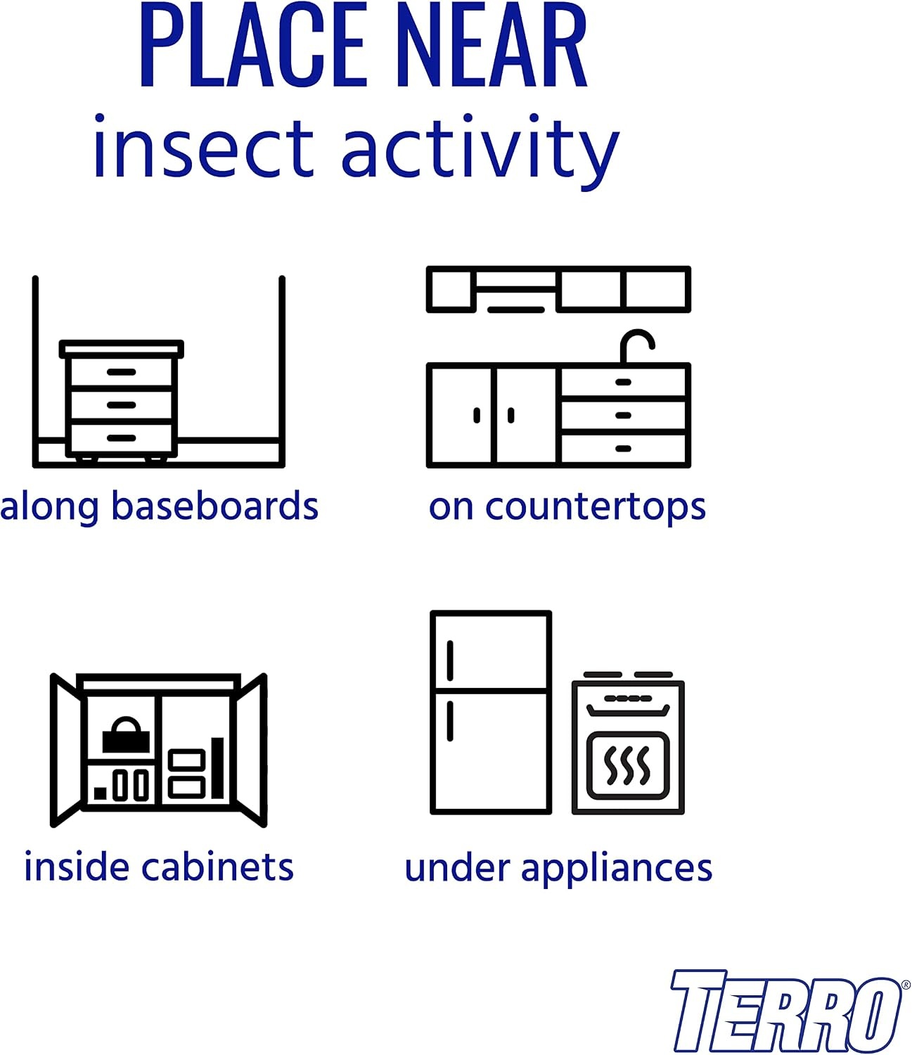 image:imageTERRO Ant amp Roach Bait 4Pack Indoor Ant Killer and Roach Killer40 Ant Roach Bait Stations