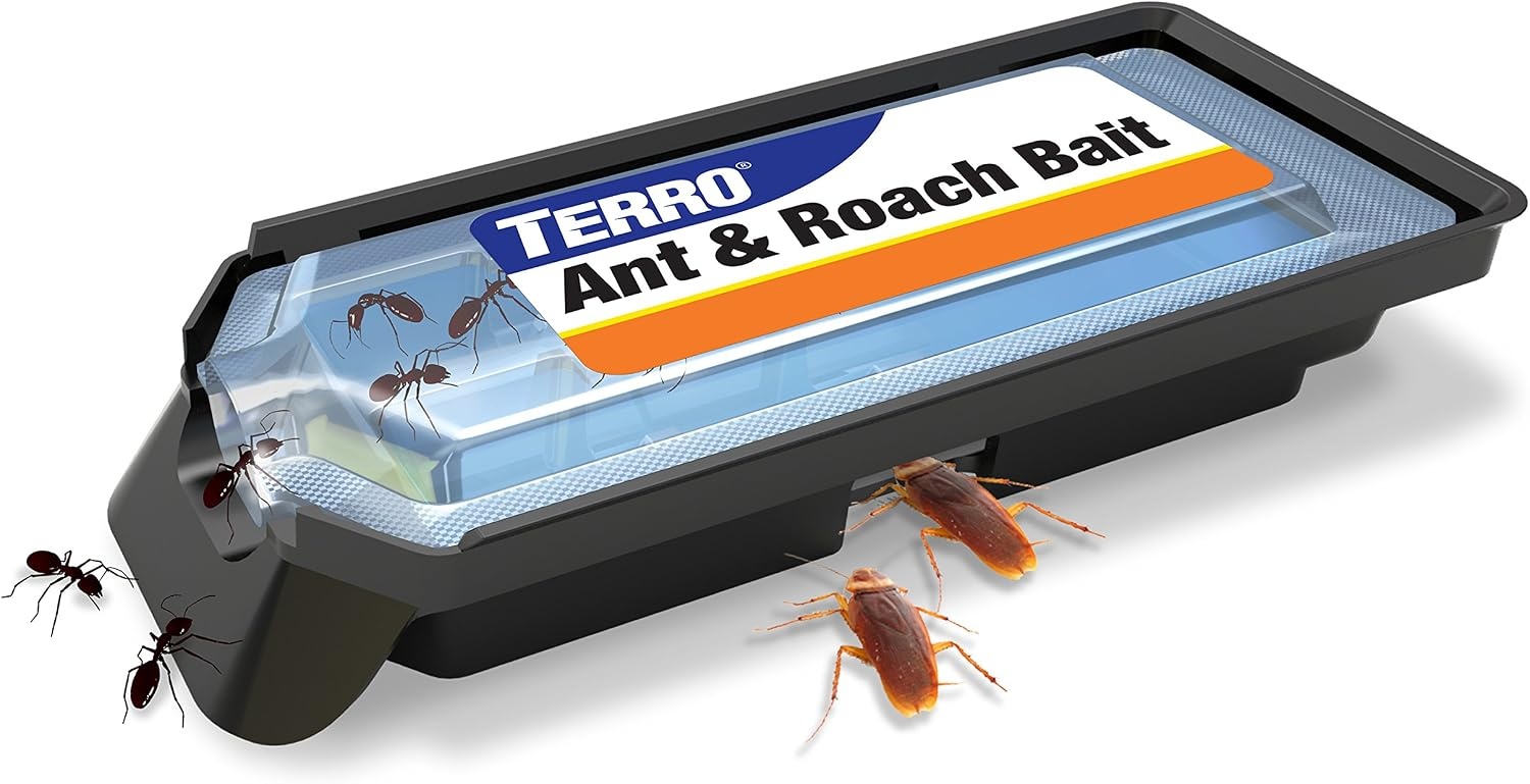 image:imageTERRO Ant amp Roach Bait 4Pack Indoor Ant Killer and Roach Killer8 Ant Roach Bait Stations