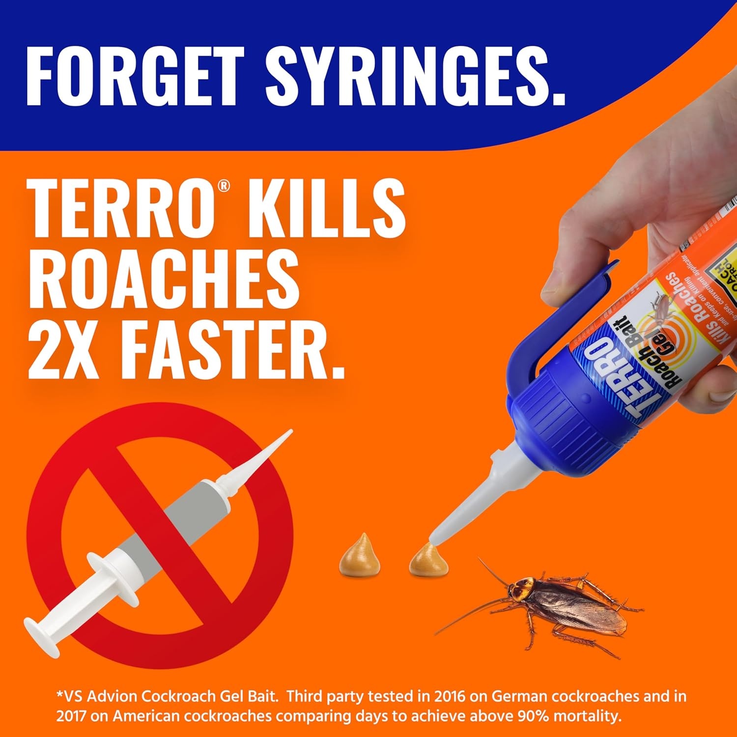 image:imageTERRO Cockroach Gel Bait Killer 168g of Bait 2Pack2 Bottles 168 Grams of Bait