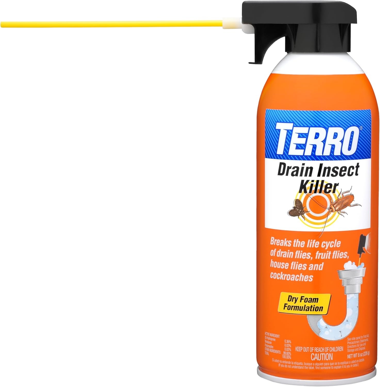 image:imageTERRO Drain Insect Killer 1Pack Foam Treatment for Indoor InfestationsPack of 2
