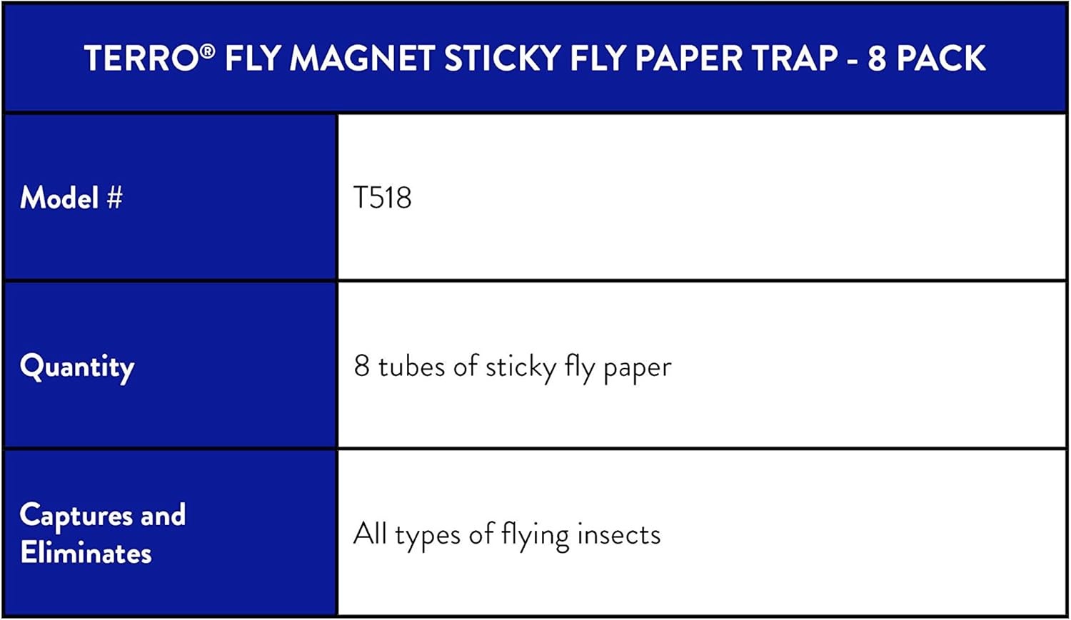 image:imageTERRO Fly Magnet 2Pack Sticky Fly Paper Traps4 Pack