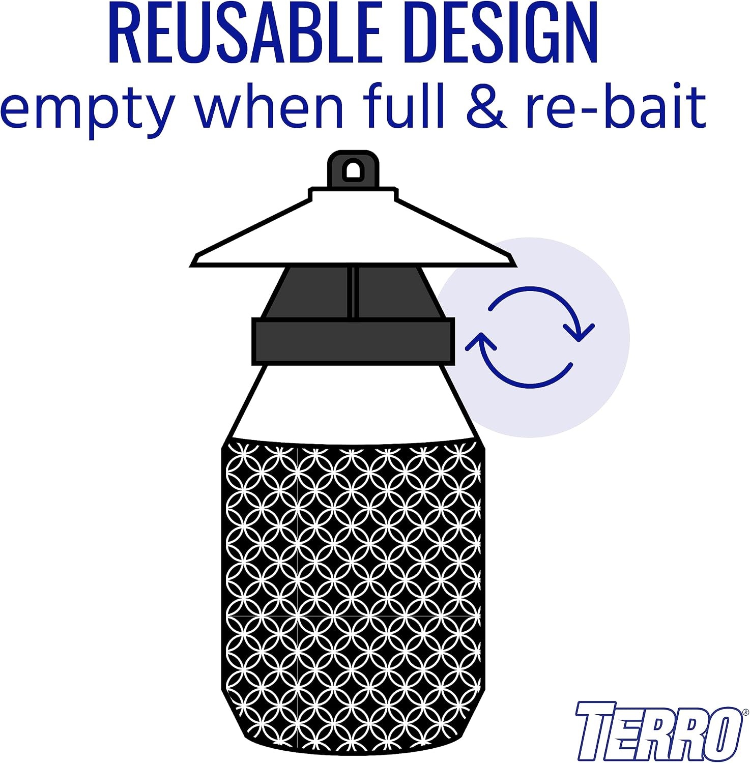 image:imageTERRO Fly Magnet Trap Reusable PoisonFree Outdoor Fly Catcher with Bait6 Pack