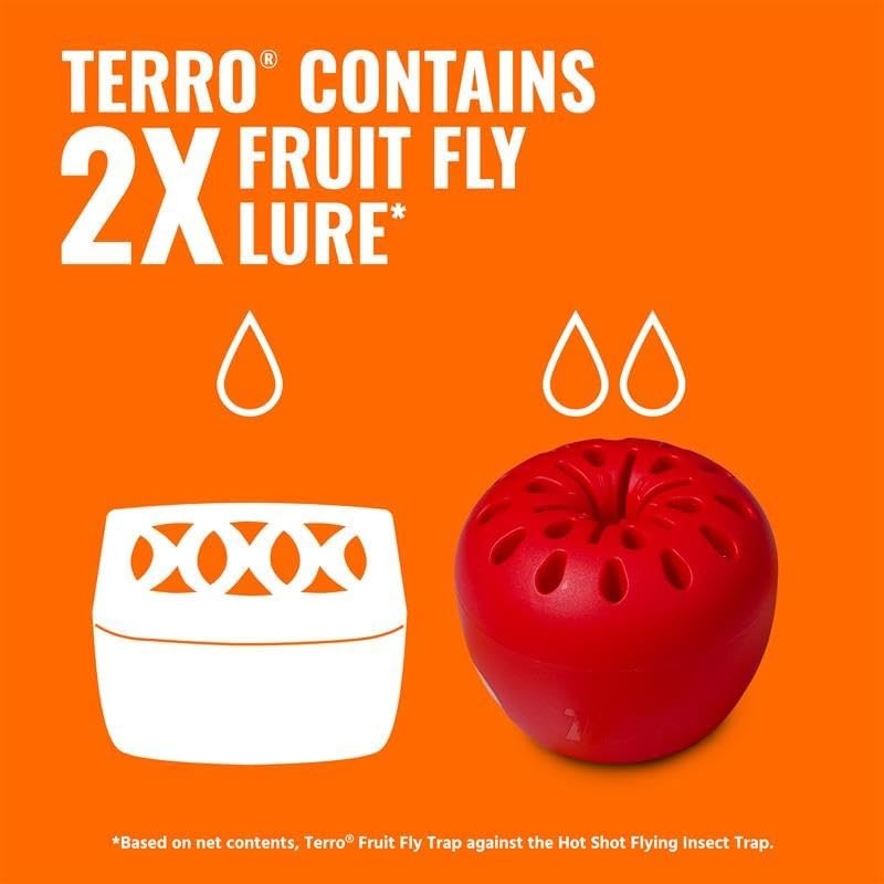 image:imageTERRO Fruit Fly Trap Refills 4 Pack Liquid Bait Replacement for Home12 Traps
