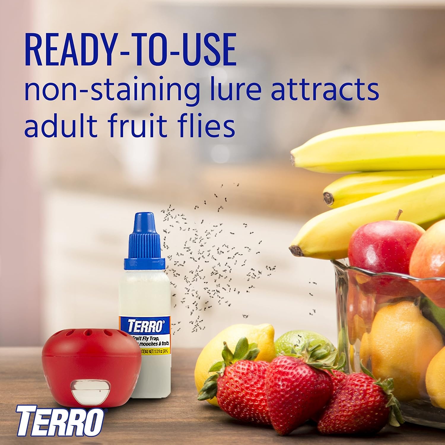 image:imageTERRO Fruit Fly Trap Refills 4 Pack Liquid Bait Replacement for Home2 Traps