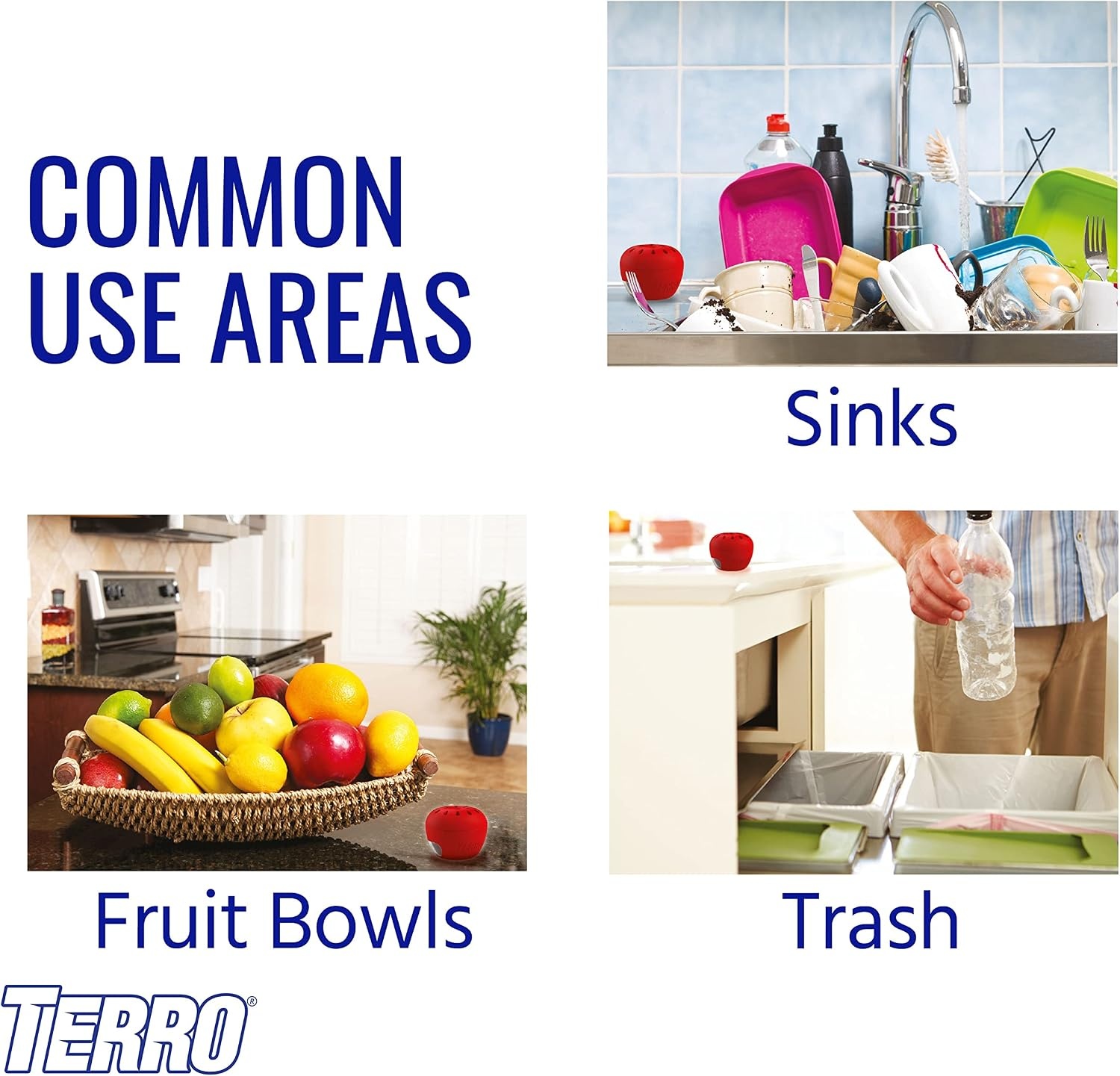 image:imageTERRO Fruit Fly Trap Refills 4 Pack Liquid Bait Replacement for Home2 Traps