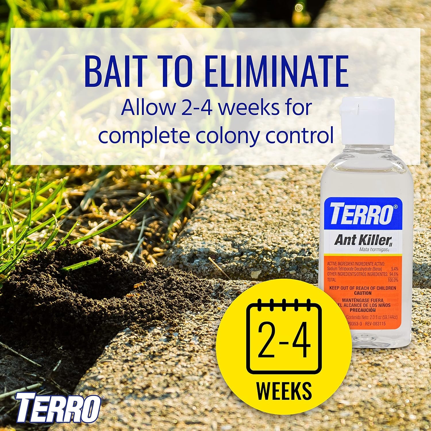 image:imageTERRO Liquid Ant Killer 3Pack Indoor Ant Baits with Borax Kills Common Household Ants Including Ghost Sugar and Black Ants FastActing Pest Control T2003SR3 Pack