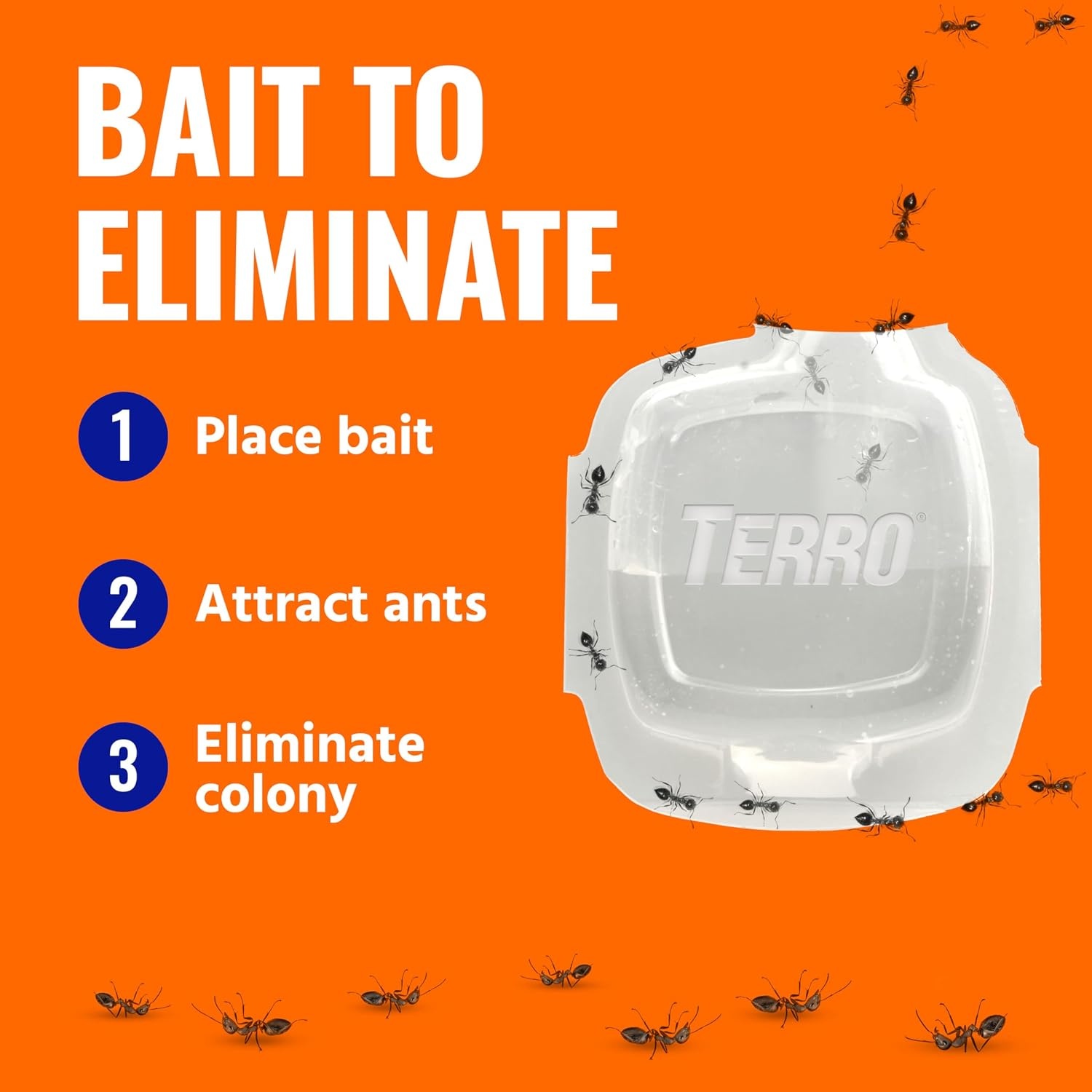 image:imageTERRO MultiSurface Liquid Ant Baits 4Pack Indoor Bait Stations for Home8 Bait Stations