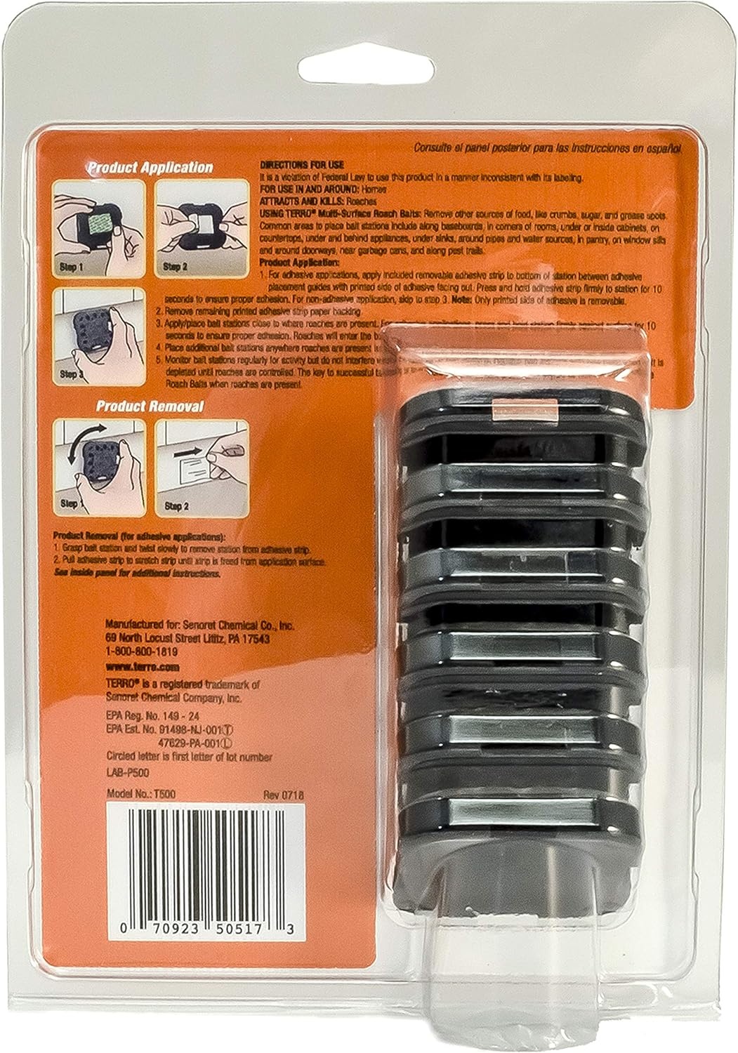 image:imageTERRO MultiSurface Roach Bait Stations 6Pack1 Pack