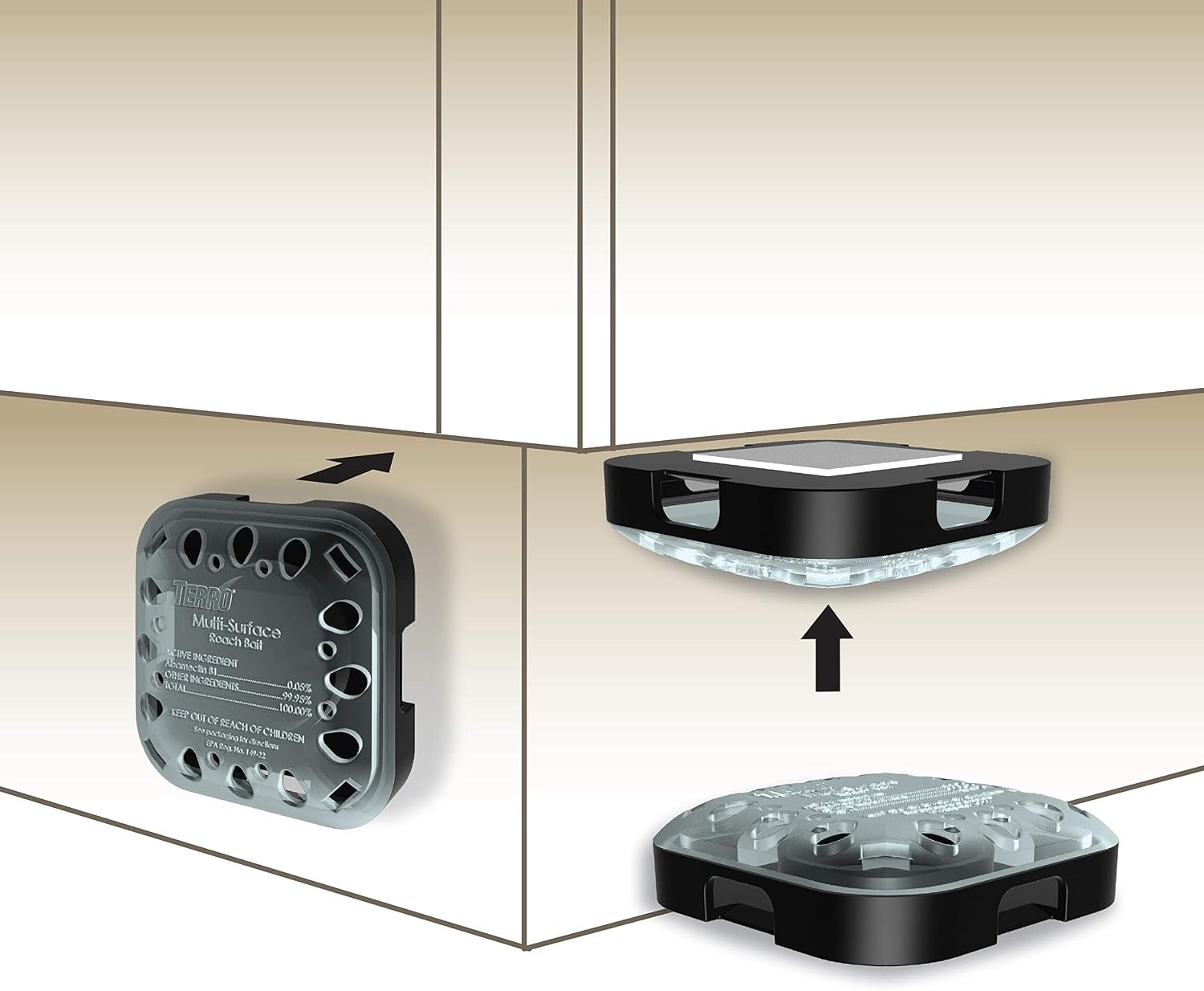 image:imageTERRO MultiSurface Roach Bait Stations 6Pack1 Pack