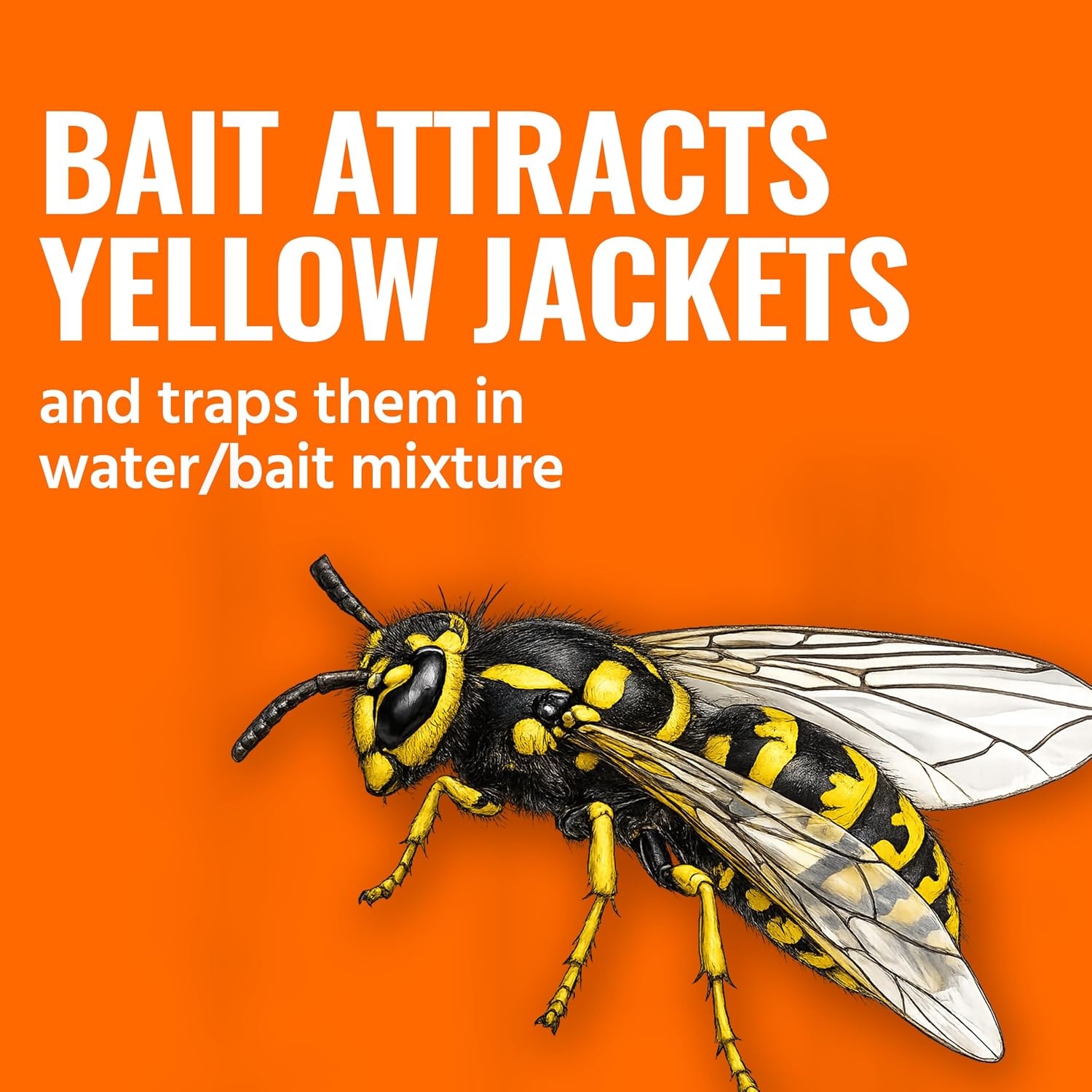 image:imageTERRO Outdoor Yellow Jacket Trap with Bait Easy to Use T362 No Chemical Insecticides Effective Yellowjacket Trap Includes Bait1 Count Pack of 1
