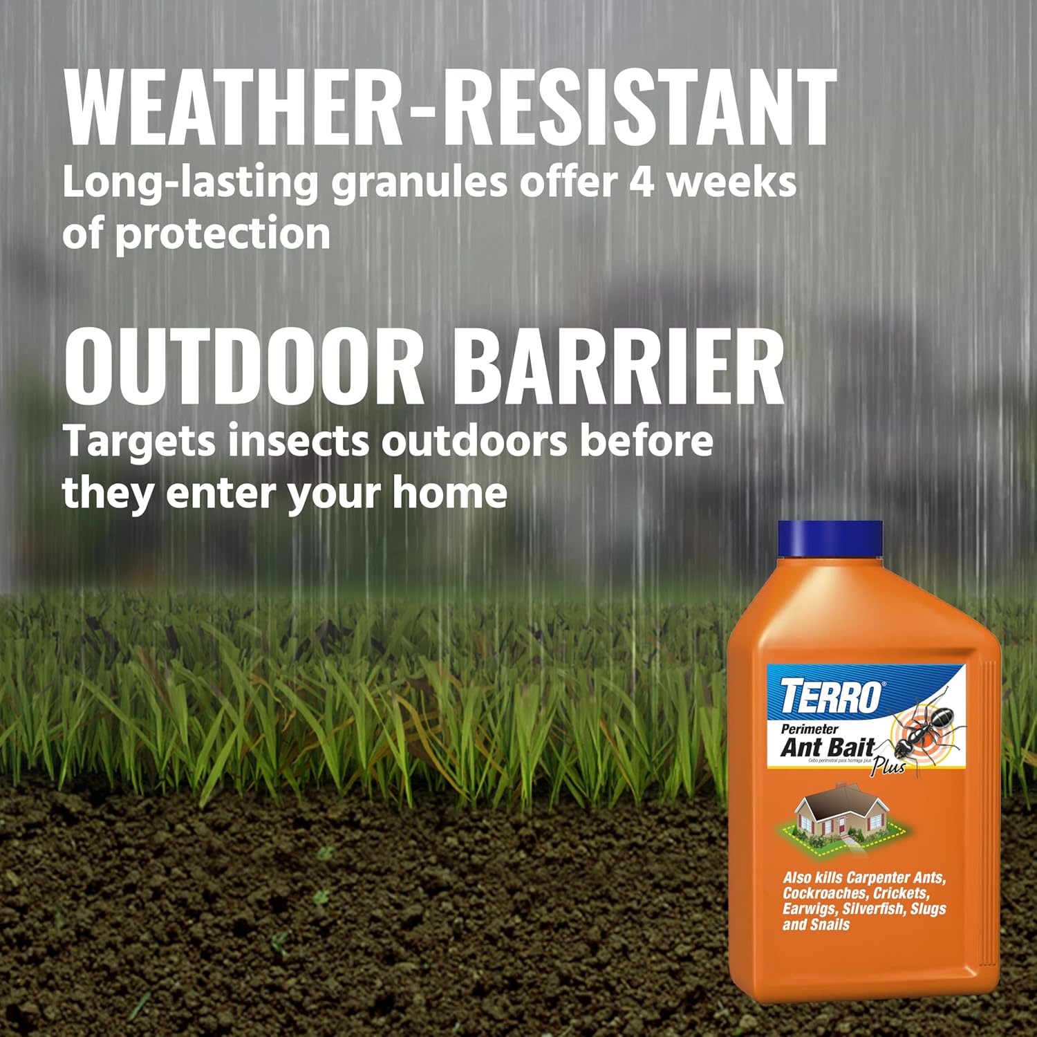 image:imageTERRO Perimeter Outdoor Ant Bait Plus 2Pack 2 lb Shaker Canisters2 Pack