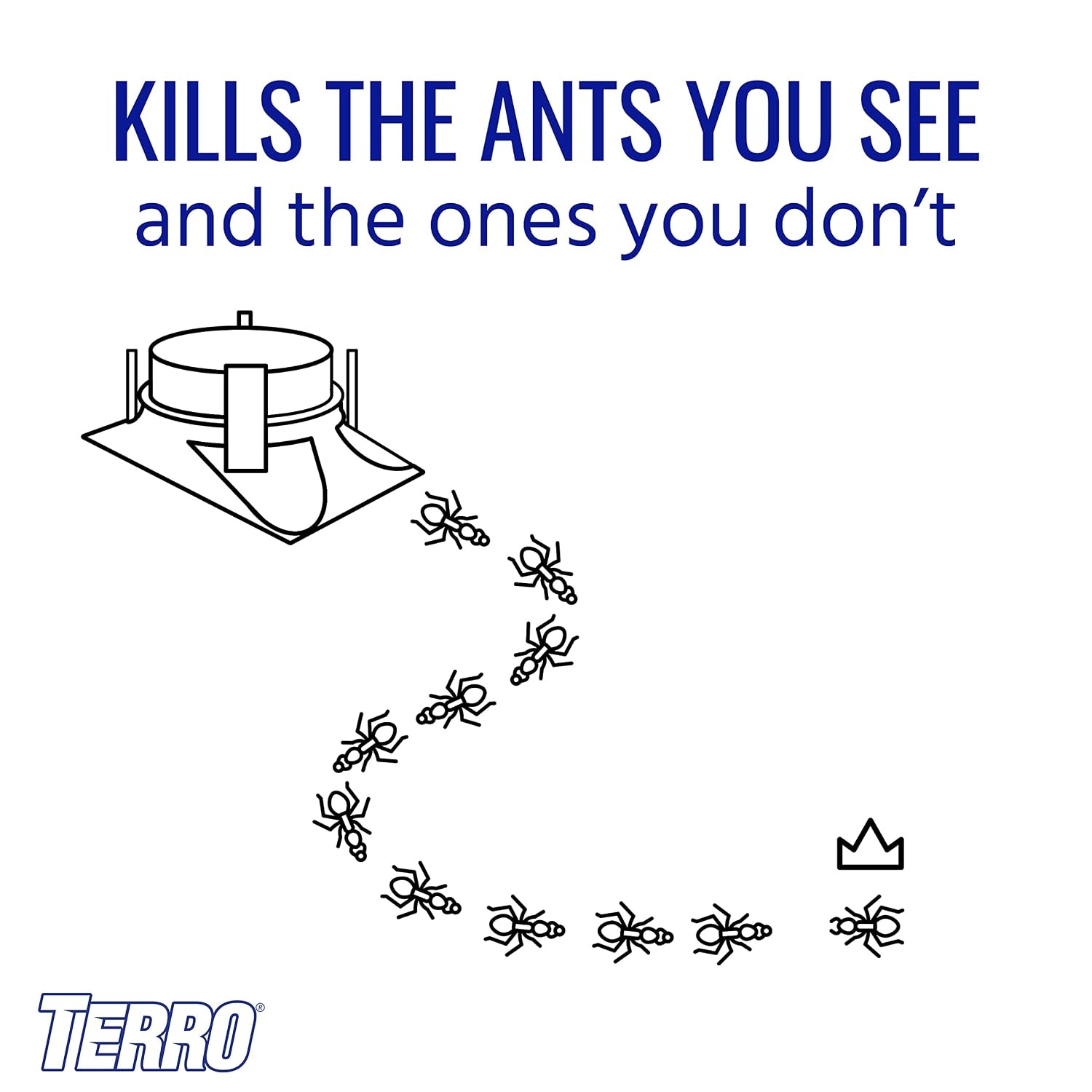 image:imageTERRO T18046 Outdoor ReadytoUse Liquid Ant Bait Killer and Trap Kills Common Household Ants 4 Bait Stations12 Ant Baits