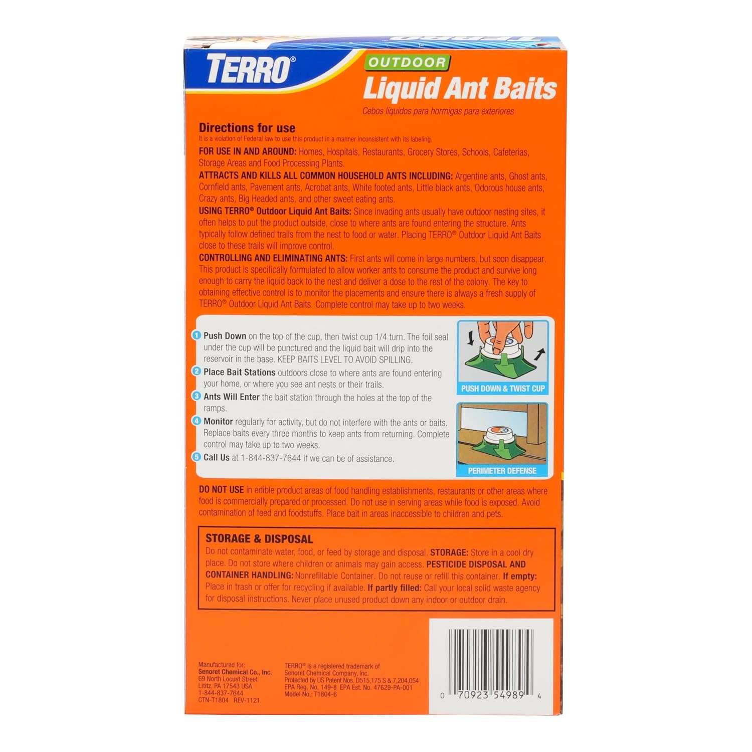 image:imageTERRO T18046 Outdoor ReadytoUse Liquid Ant Bait Killer and Trap Kills Common Household Ants 4 Bait Stations12 Ant Baits