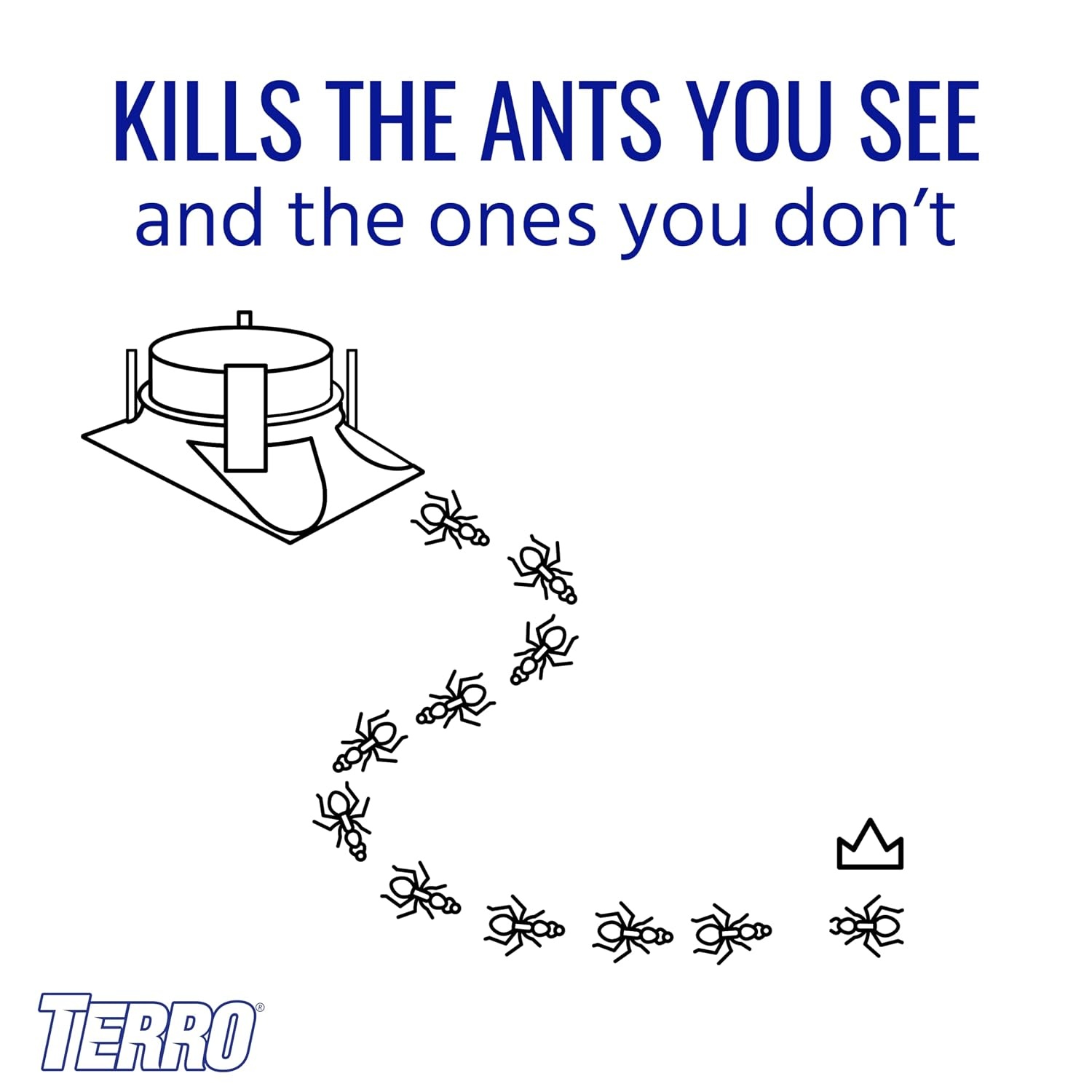 image:imageTERRO T18046 Outdoor ReadytoUse Liquid Ant Bait Killer and Trap Kills Common Household Ants 4 Bait Stations4 Ant Baits Pack of 6