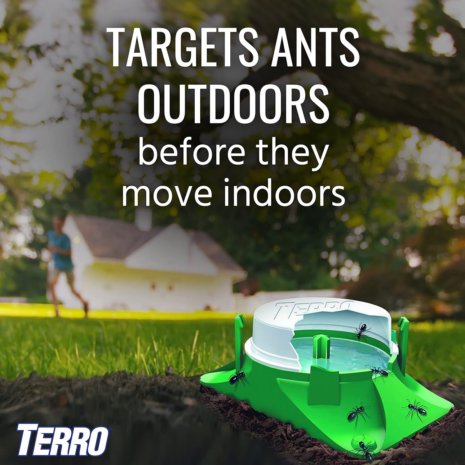 image:imageTERRO T18046 Outdoor ReadytoUse Liquid Ant Bait Killer and Trap Kills Common Household Ants 4 Bait Stations4 Ant Baits Pack of 6