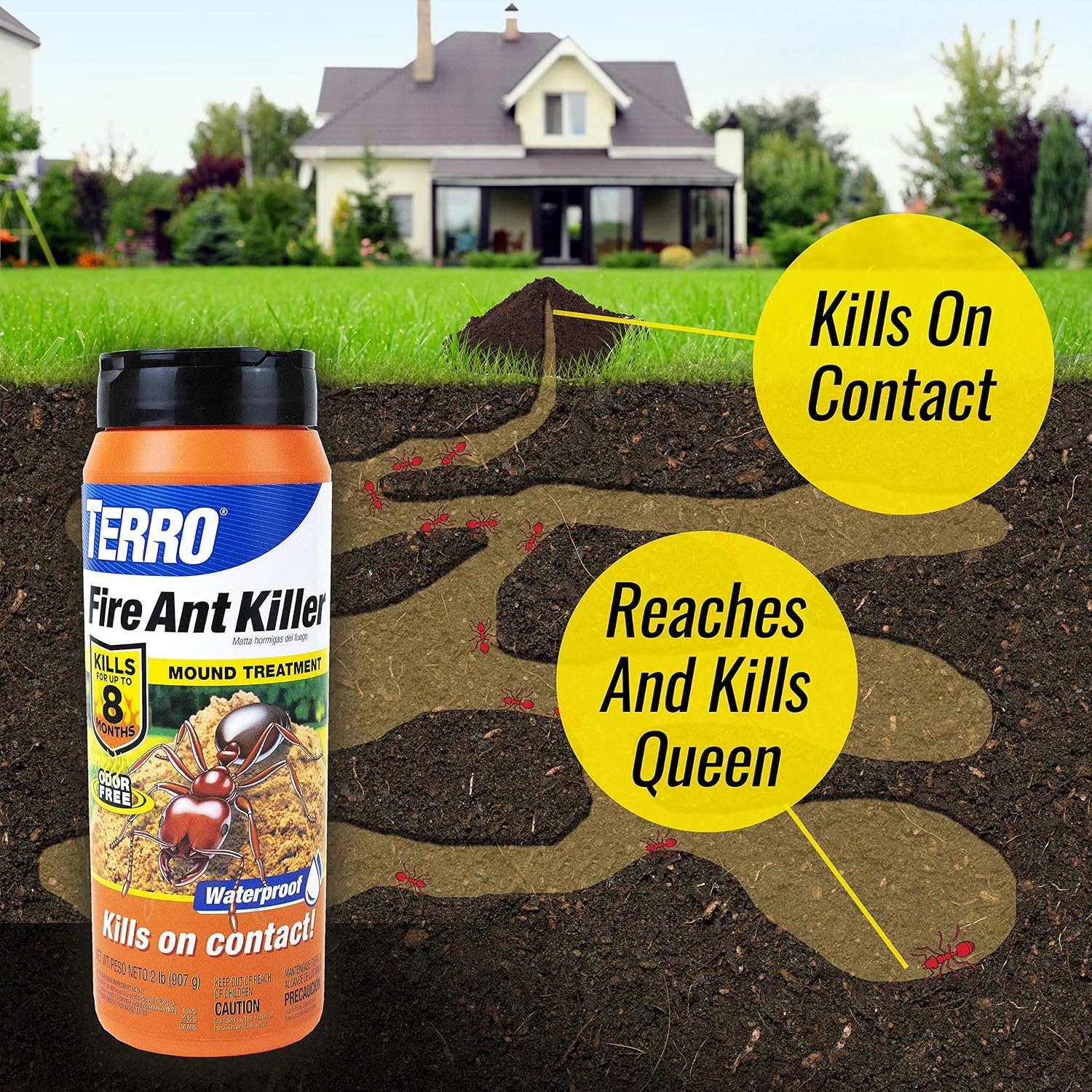 image:imageTerro T702 Fire Ant Killer Outdoor Ant Killer Waterproof Fire Ant Mound Treatment2 lb