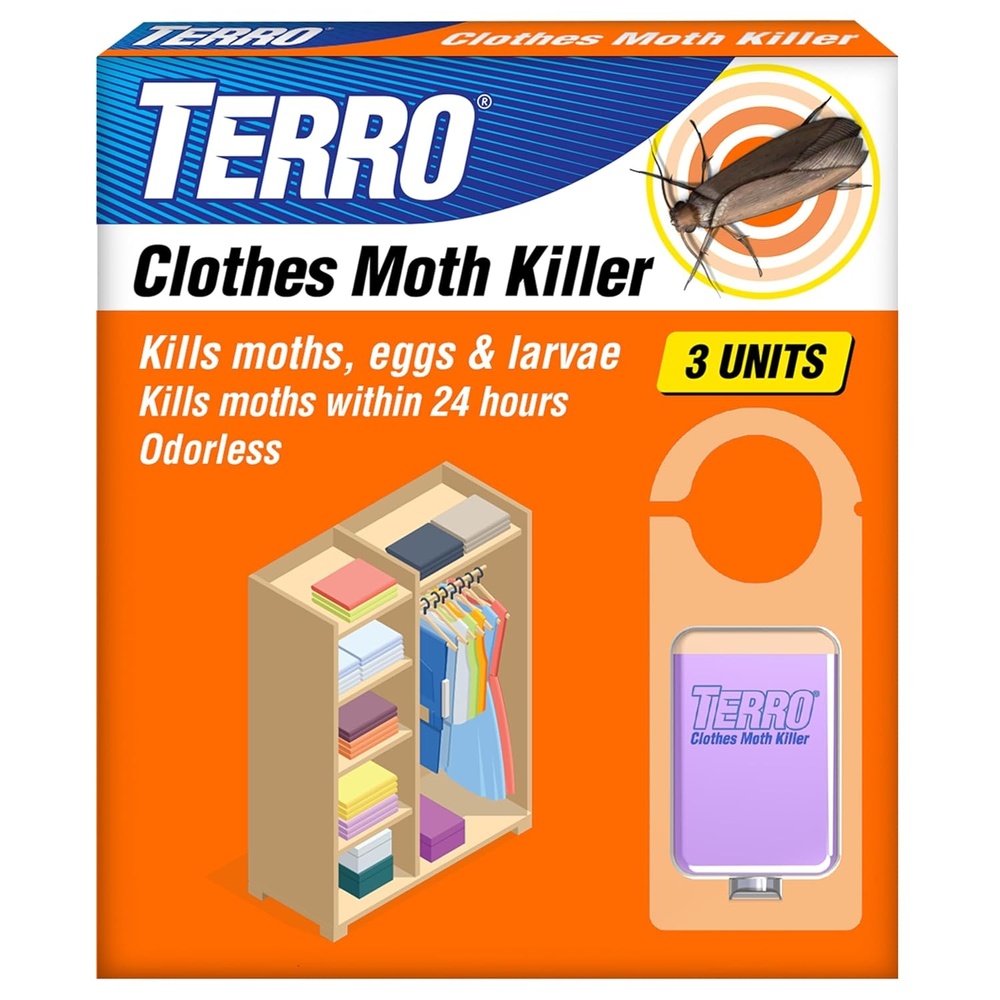 image:imageTERRO Clothes Moth Killer 3Pack Kills Adult Moths Larvae amp EggsPack of 1