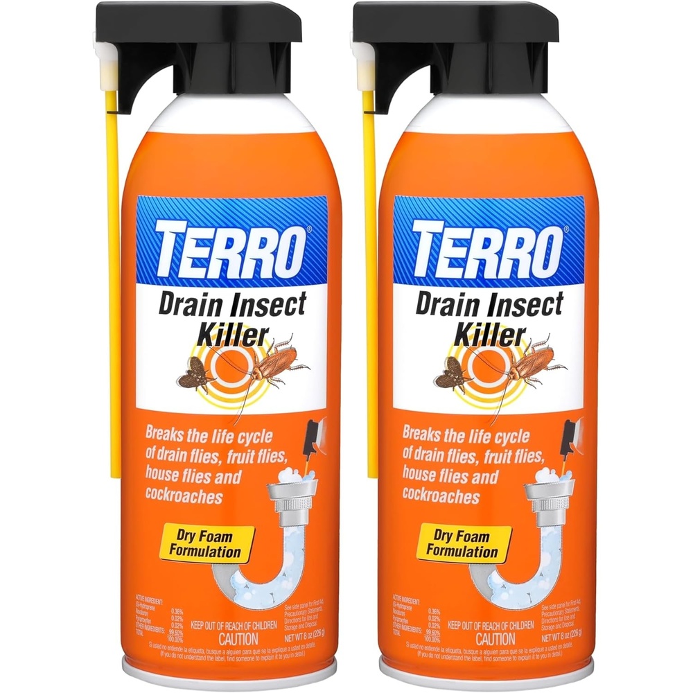 image:imageTERRO Drain Insect Killer 1Pack Foam Treatment for Indoor InfestationsPack of 2