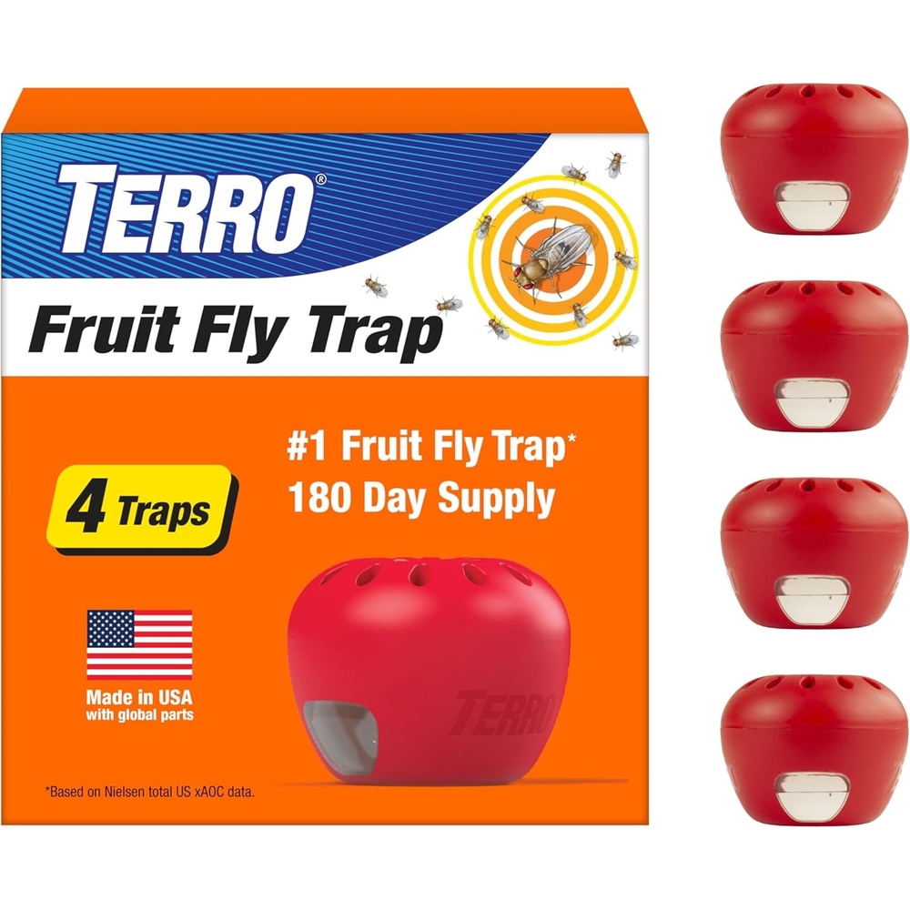 image:imageTERRO Fruit Fly Trap Refills 4 Pack Liquid Bait Replacement for Home4 Traps