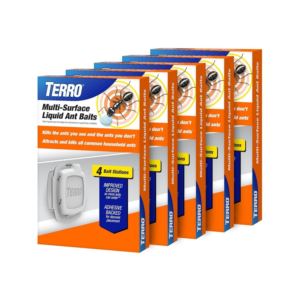 image:imageTERRO MultiSurface Liquid Ant Baits 4Pack Indoor Bait Stations for Home20 Bait Stations
