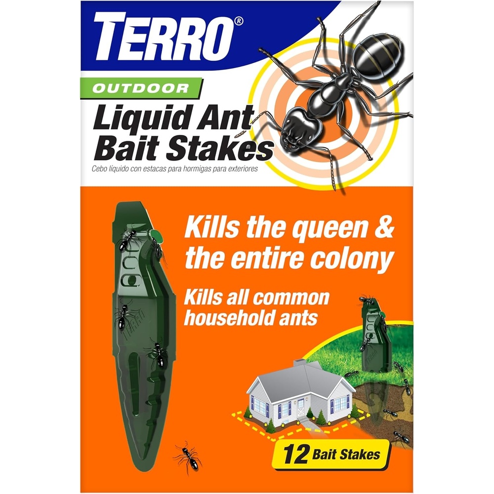 image:imageTERRO Outdoor Liquid Ant Bait Stakes 12Pack ReadytoUse Ant Killer TrapNew Packaging 12 Bait Stations