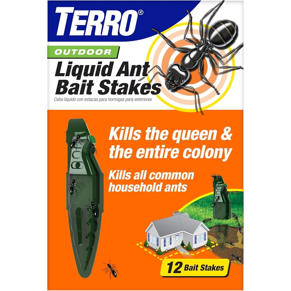 image:imageTERRO Outdoor Liquid Ant Bait Stakes 12Pack ReadytoUse Ant Killer TrapNew Packaging 12 Bait Stations Pack of 12