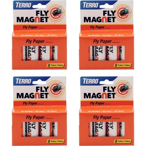 TERRO Fly Magnet 2-Pack, Sticky Fly Paper Traps(4 Pack)
