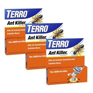 TERRO Liquid Ant Killer 3-Pack Indoor Ant Baits with Borax – Kills Common Household Ants Including Ghost, Sugar, and Black Ants – Fast-Acting Pest Control, T200-3SR(3 Pack)