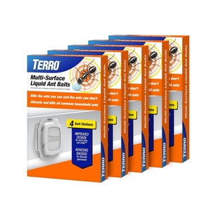 TERRO Multi-Surface Liquid Ant Baits, 4-Pack, Indoor Bait Stations for Home(20 Bait Stations)