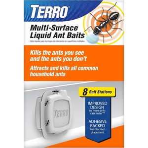TERRO Multi-Surface Liquid Ant Baits, 4-Pack, Indoor Bait Stations for Home(8 Bait Stations (Pack of 12))