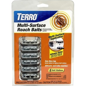 TERRO Multi-Surface Roach Bait Stations, 6-Pack(1 Pack)
