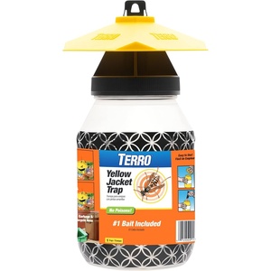 TERRO Outdoor Yellow Jacket Trap with Bait – Easy to Use – T362 – No Chemical Insecticides – Effective Yellowjacket Trap – Includes Bait(1 Count (Pack of 1))