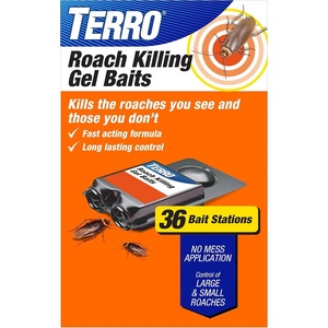TERRO Roach Killer Gel Bait Stations, 12-Pack, Ready-to-Use Cockroach Bait(36 Pack)