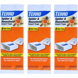 TERRO Spider & Insect Trap, 10-Pack Sticky Glue Traps(3 Pack)