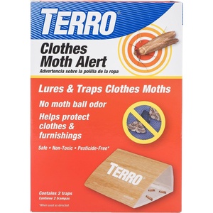 TERRO T720 Clothes Moth Alert Traps – 2 Non-Toxic, Safe Clothes Moth Traps(1-Pack)